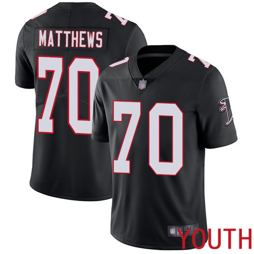 Atlanta Falcons Limited Black Youth Jake Matthews Alternate Jersey NFL Football #70 Vapor Untouchable